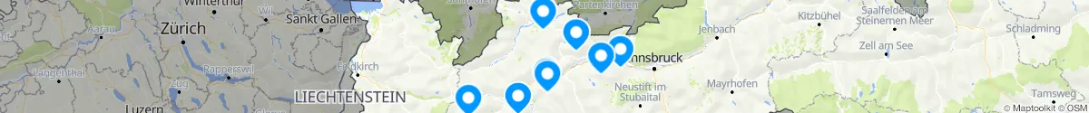 Kartenansicht für Apotheken-Notdienste in der Nähe von Weißenbach am Lech (Reutte, Tirol)